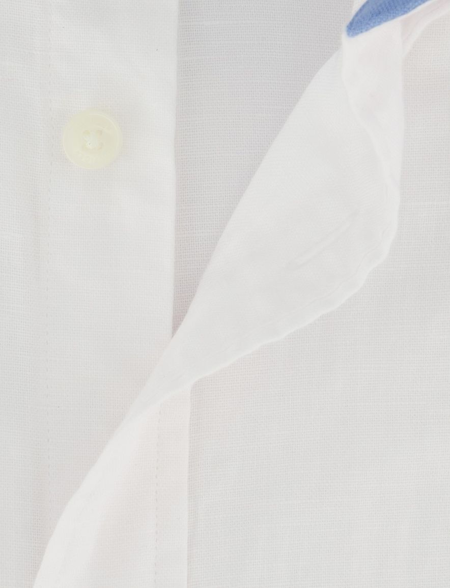 Tommy Hilfiger overhemd korte mouw wit button-down collar