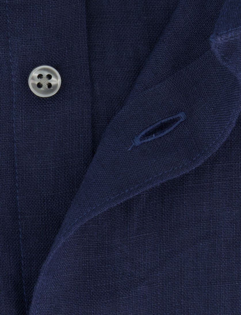 overhemd effen donkerblauw Tommy Hilfiger 100% linnen