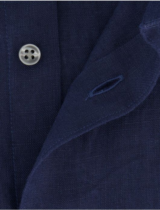 Tommy Hilfiger overhemd donkerblauw linnen