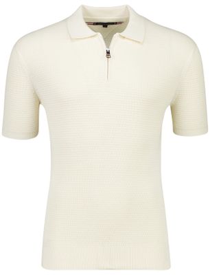 Tommy Hilfiger Poloshirt creme Tommy Hilfiger textuur rits