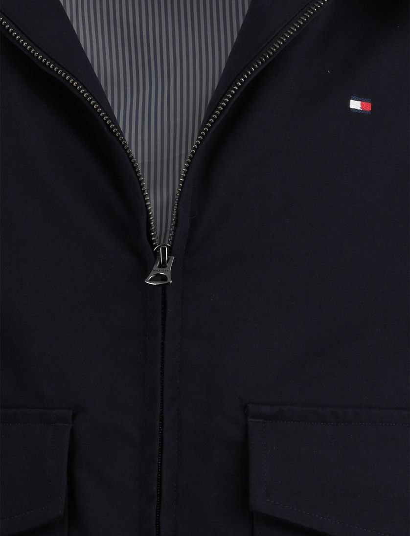 zomerjas Tommy Hilfiger donkerblauw normale fit klepzakken