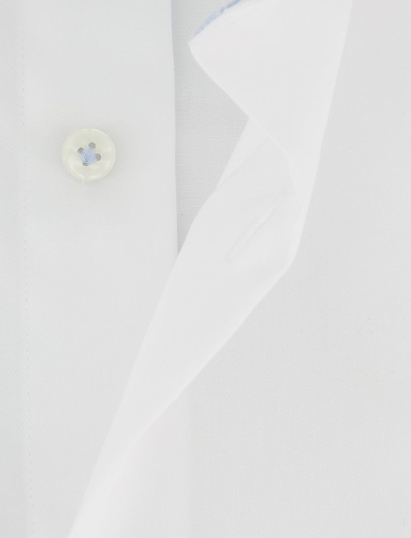 overhemd wit slim fit effen Profuomo lange mouw katoen