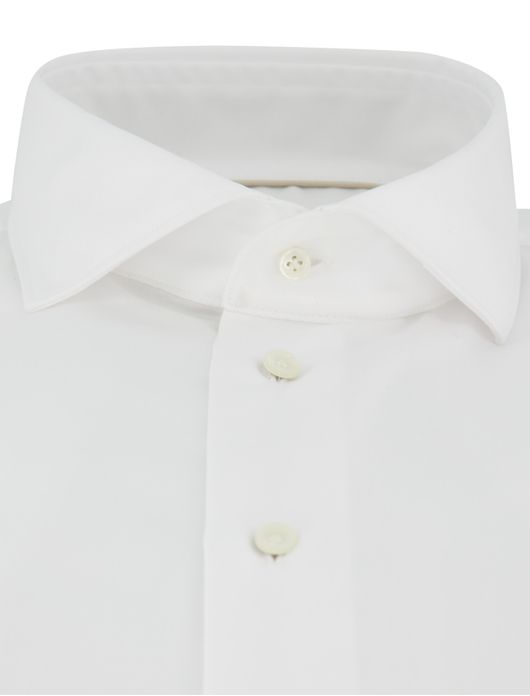 Profuomo Overhemd Slim fit wit strijkvrij