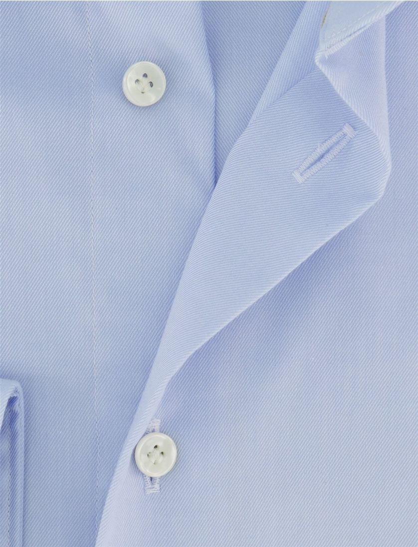 Lichtblauw katoenen overhemd Profuomo Slim Fit strijkvrij
