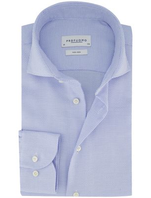 Profuomo Overhemd Profuomo Slim Fit lichtblauw structuur