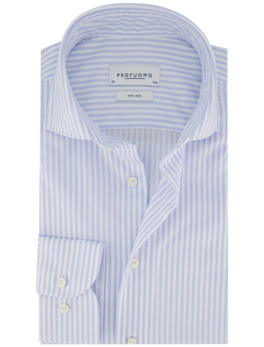 Profuomo overhemd lichtblauw slim fit cutaway boord