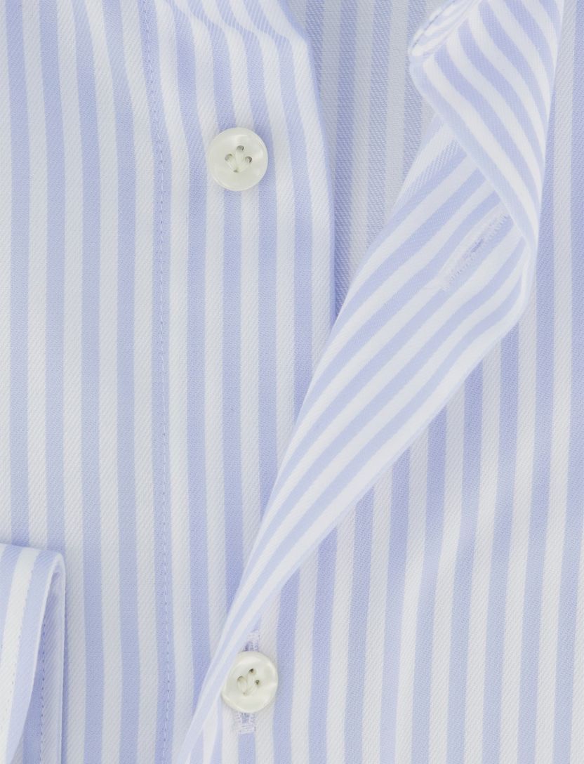 Overhemd Profuomo lichtblauw gestreept slim fit