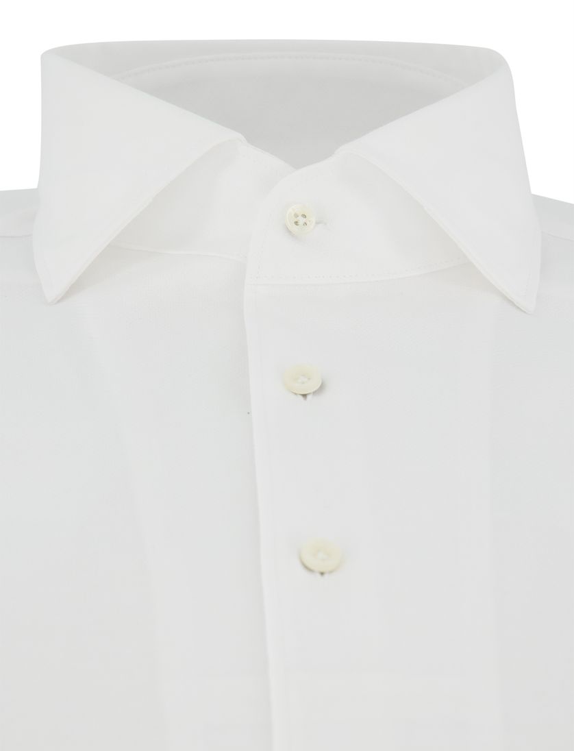 Japanese Knitted overhemd Profuomo wit effen