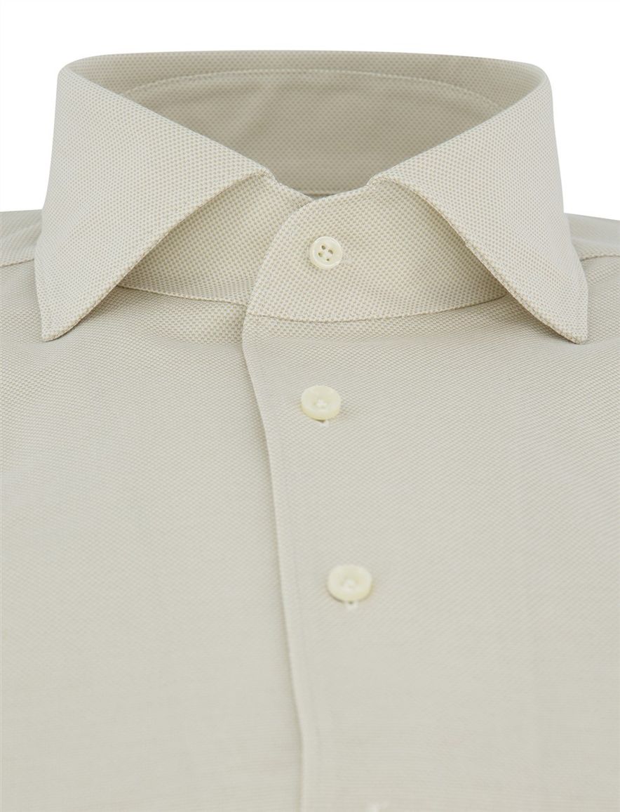 Profuomo overhemd Slim Fit beige effen