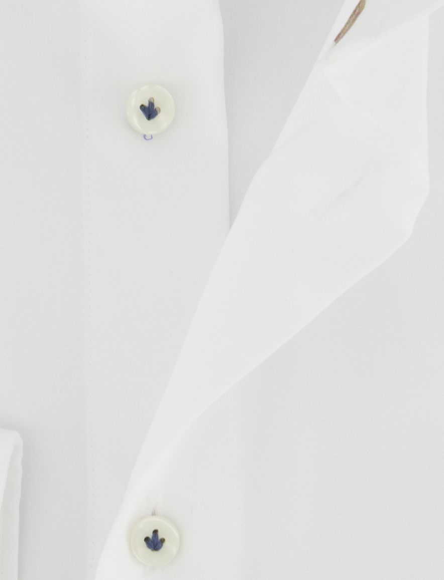 Profuomo overhemd Slim Fit wit effen strijkvrij