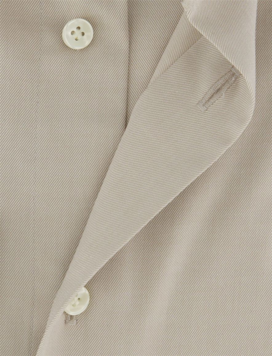 Profuomo overhemd mouwlengte 7 Slim Fit beige