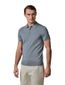 Poloshirt Profuomo blauw grijs 3 knoops