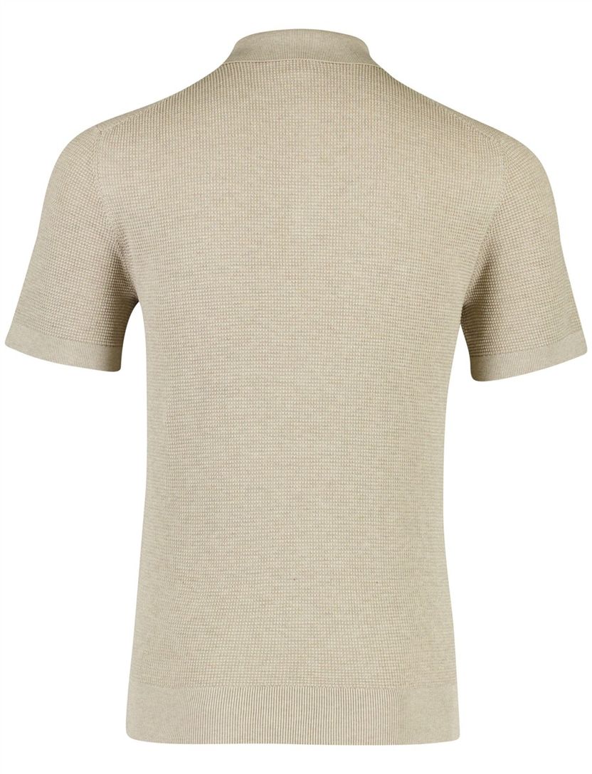 Beige poloshirt Profuomo met structuur