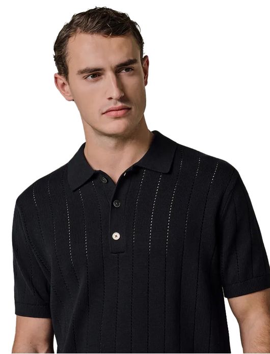 Profuomo Poloshirt Donkerblauw rits