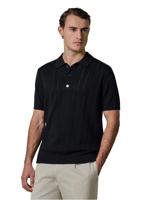 Profuomo Poloshirt Donkerblauw rits