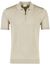 Profuomo polo met structuur en rits beige
