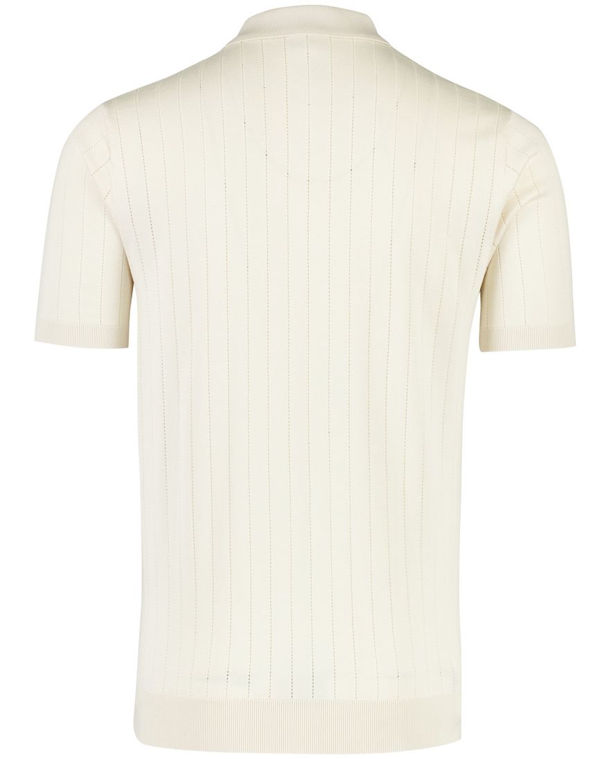 Wit profuomo polo met rits normale fit