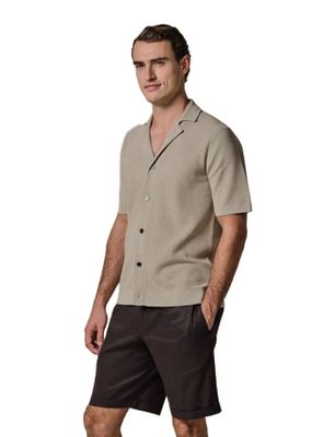 Profuomo Doorknoop polo Profuomo beige regular fit