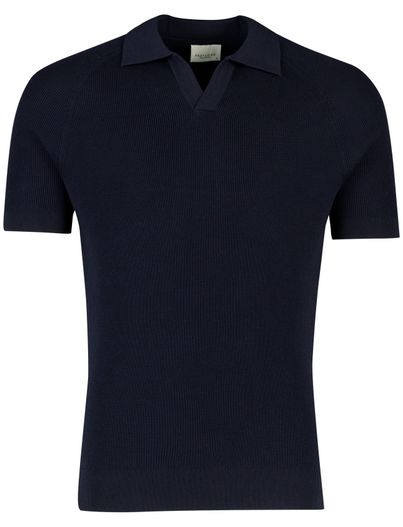 Profuomo Donkerblauwe polo Profuomo normale fit knitted