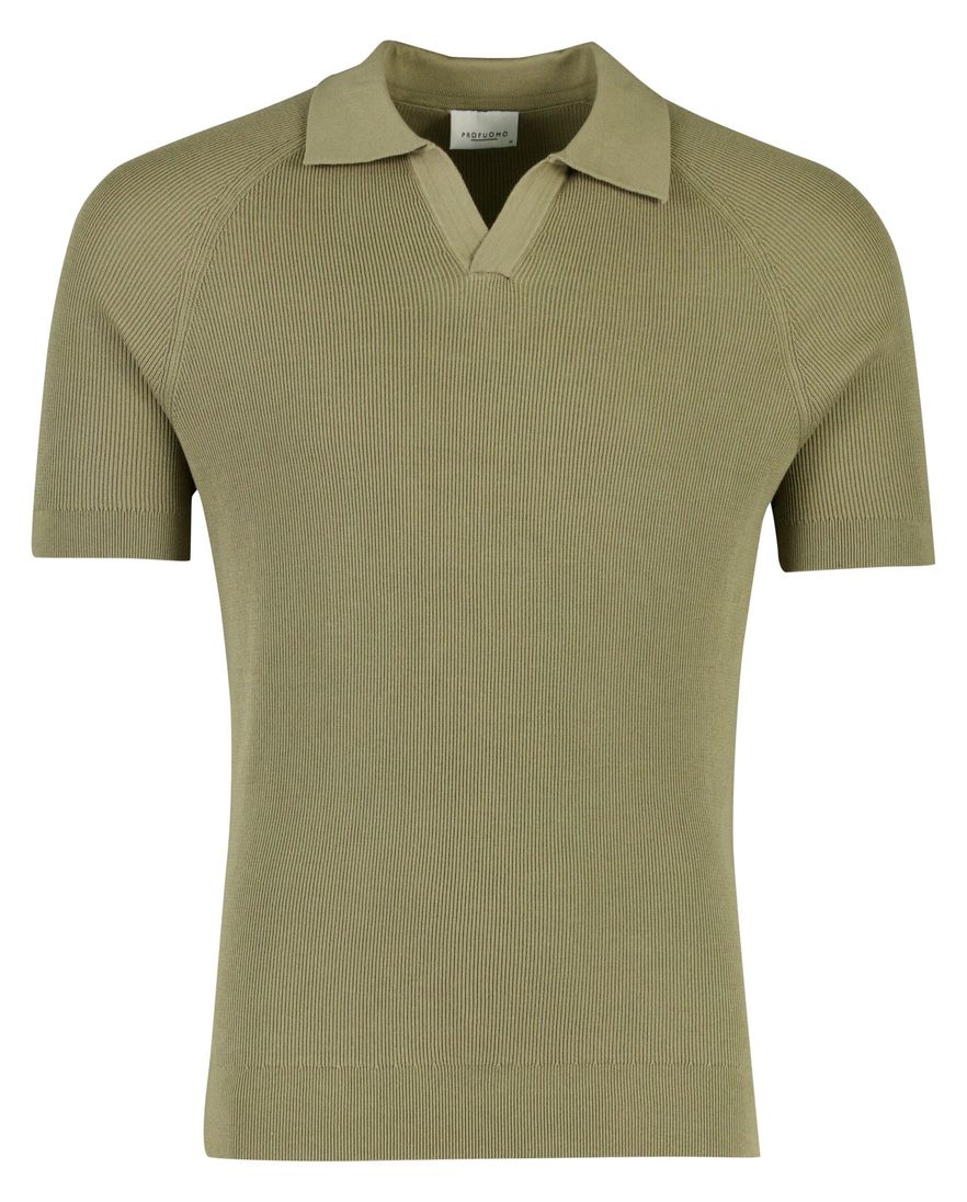 Leger groene polo Profuomo knitted