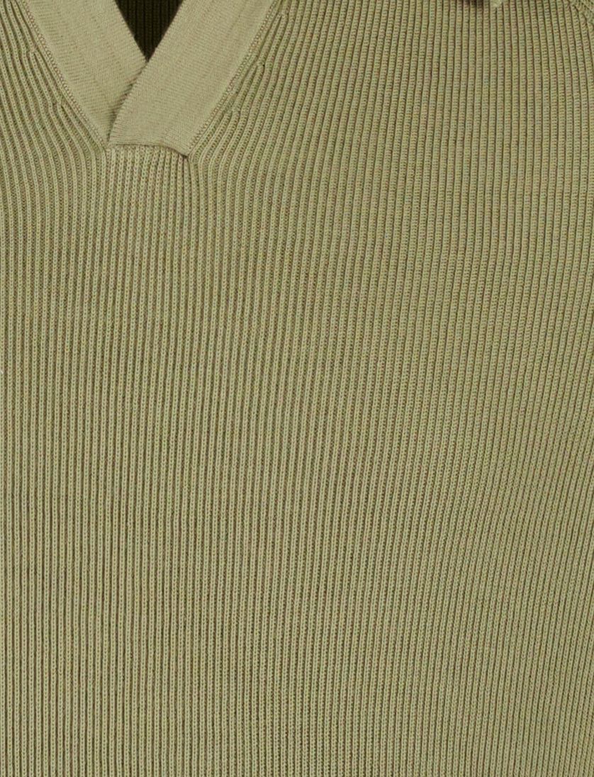Poloshirt groen profuomo knitted normale fit