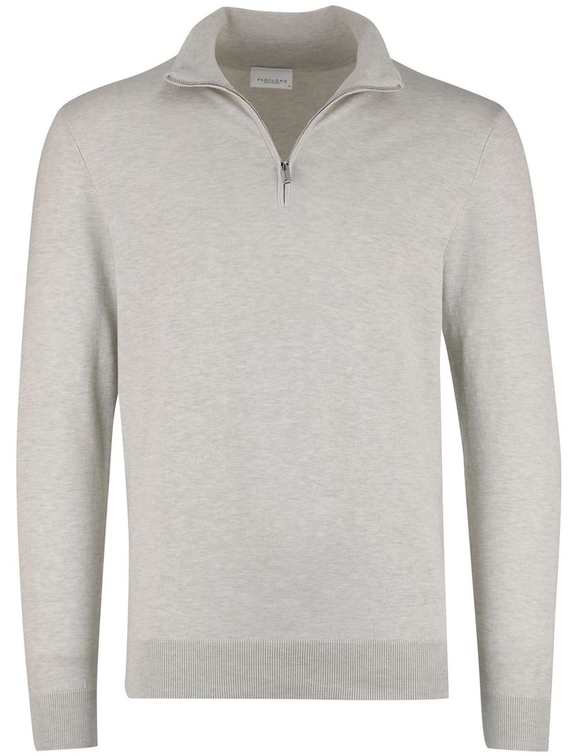 Half zip pullover beige Profuomo tencel