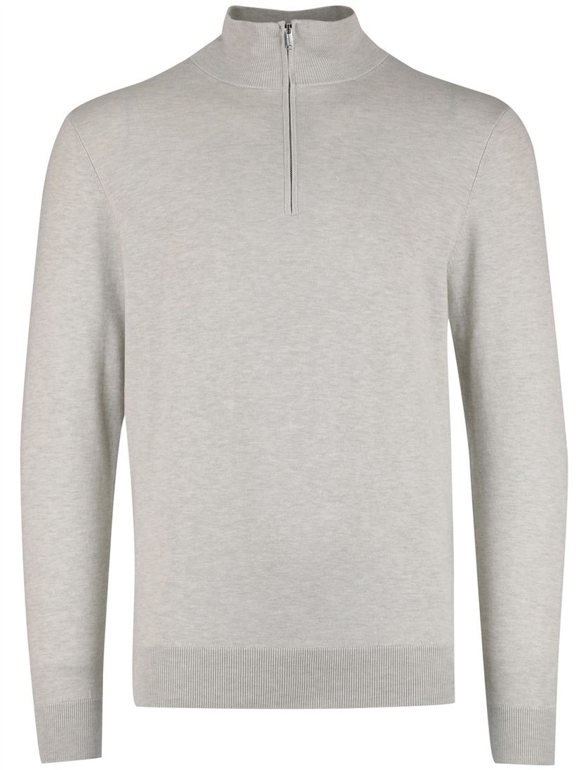 Half zip pullover beige Profuomo tencel