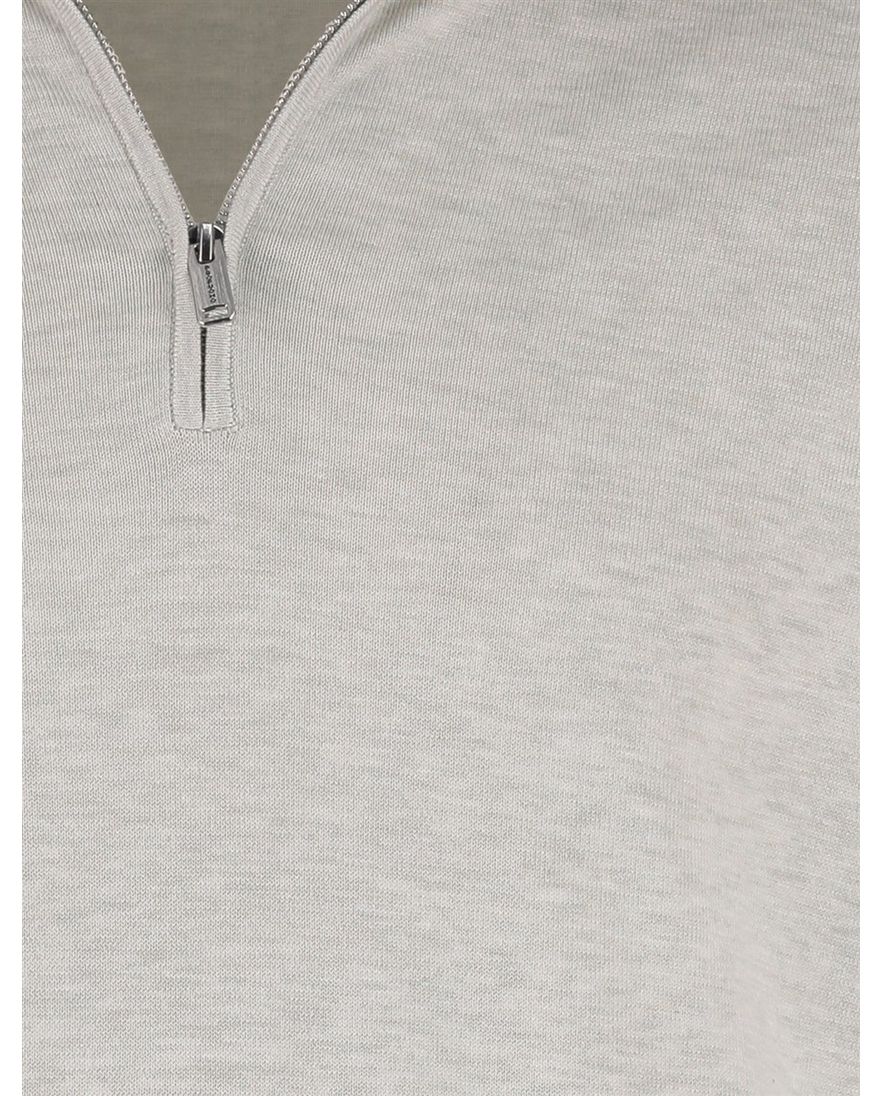 Beige half zip trui Gentiluomo gemeleerd