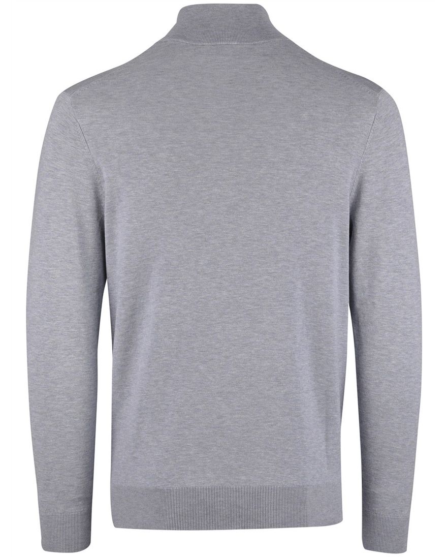 Grijze half zip trui Gentiluomo gemeleerd