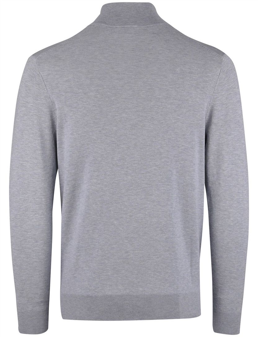 Half zip pullover grijs Profuomo tencel