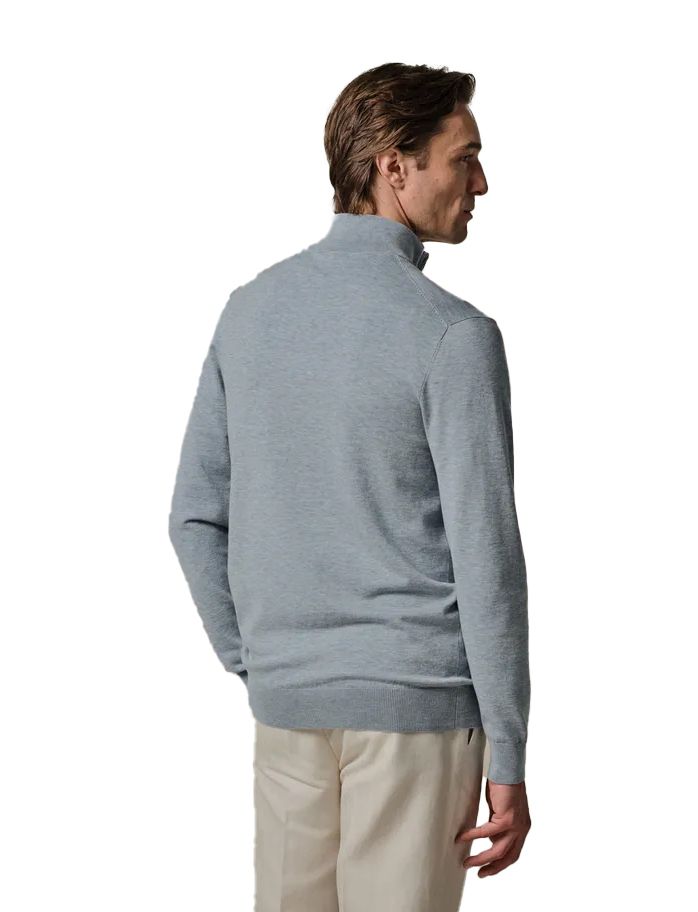Half zip pullover grijs Profuomo tencel