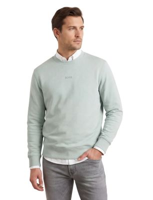 Hugo Boss Sweater Boss Orange Wesmallcrew lichtblauw