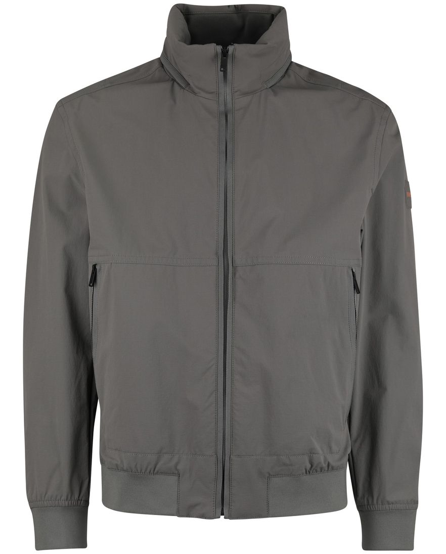 Grijze zomerjas Boss Orange Orki capuchon