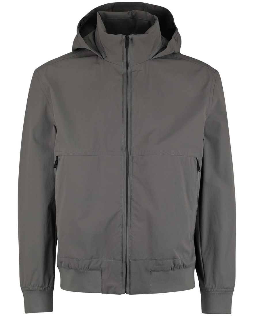 Grijze zomerjas Boss Orange Orki capuchon