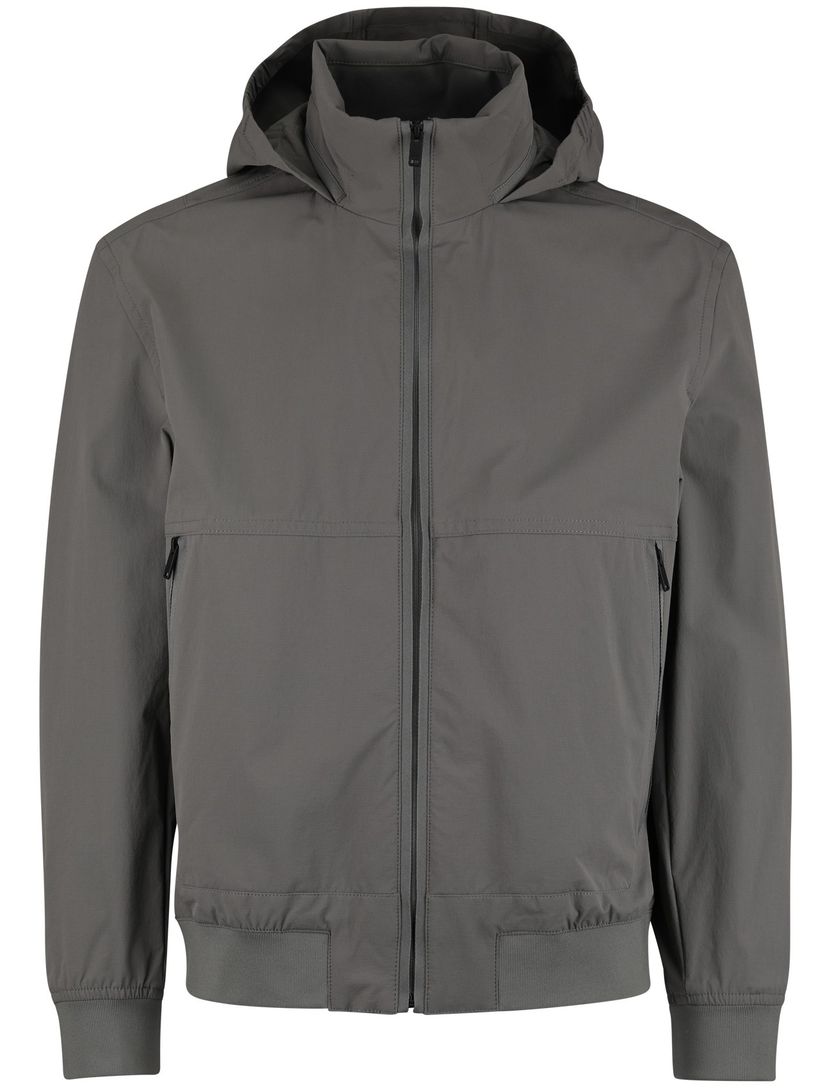 Zomerjas Boss Orange Orki grijs normale fit capuchon