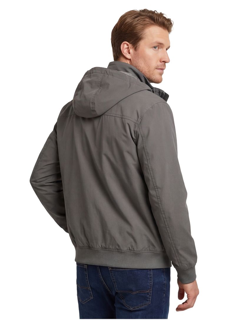 Zomerjas Boss Orange Orki grijs normale fit capuchon