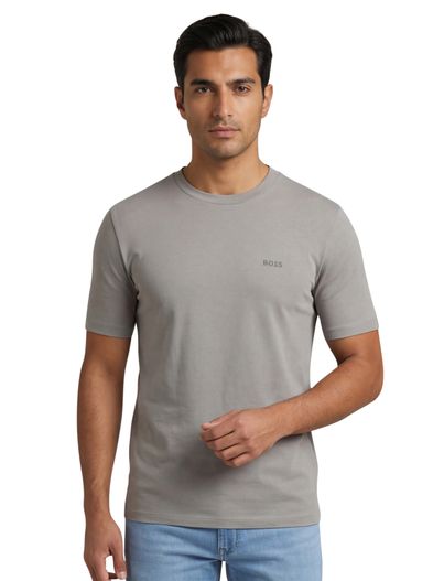 Hugo Boss t-shirt Boss Green tee stretch grijs katoen