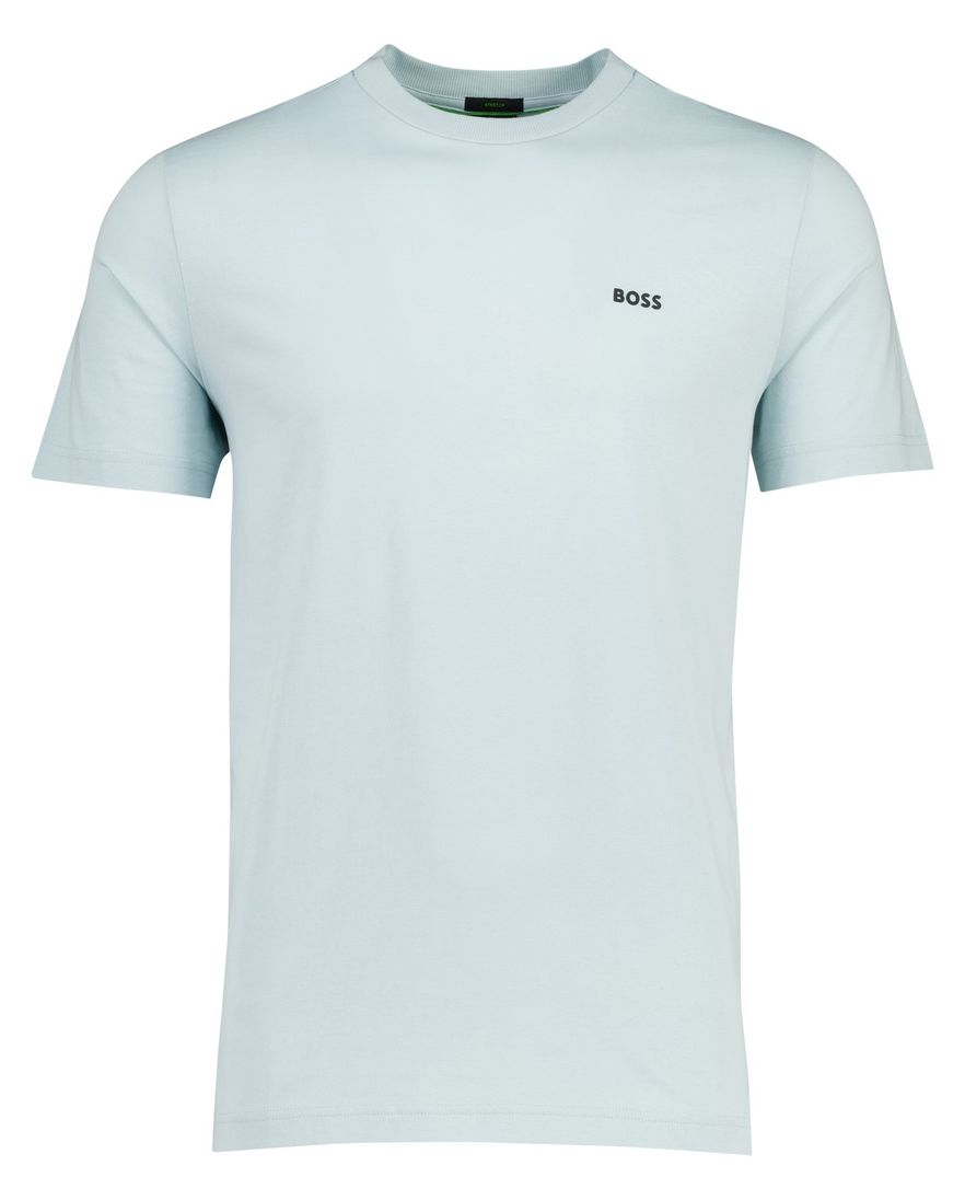 Boss Green tee t-shirt lichtblauw logo katoen