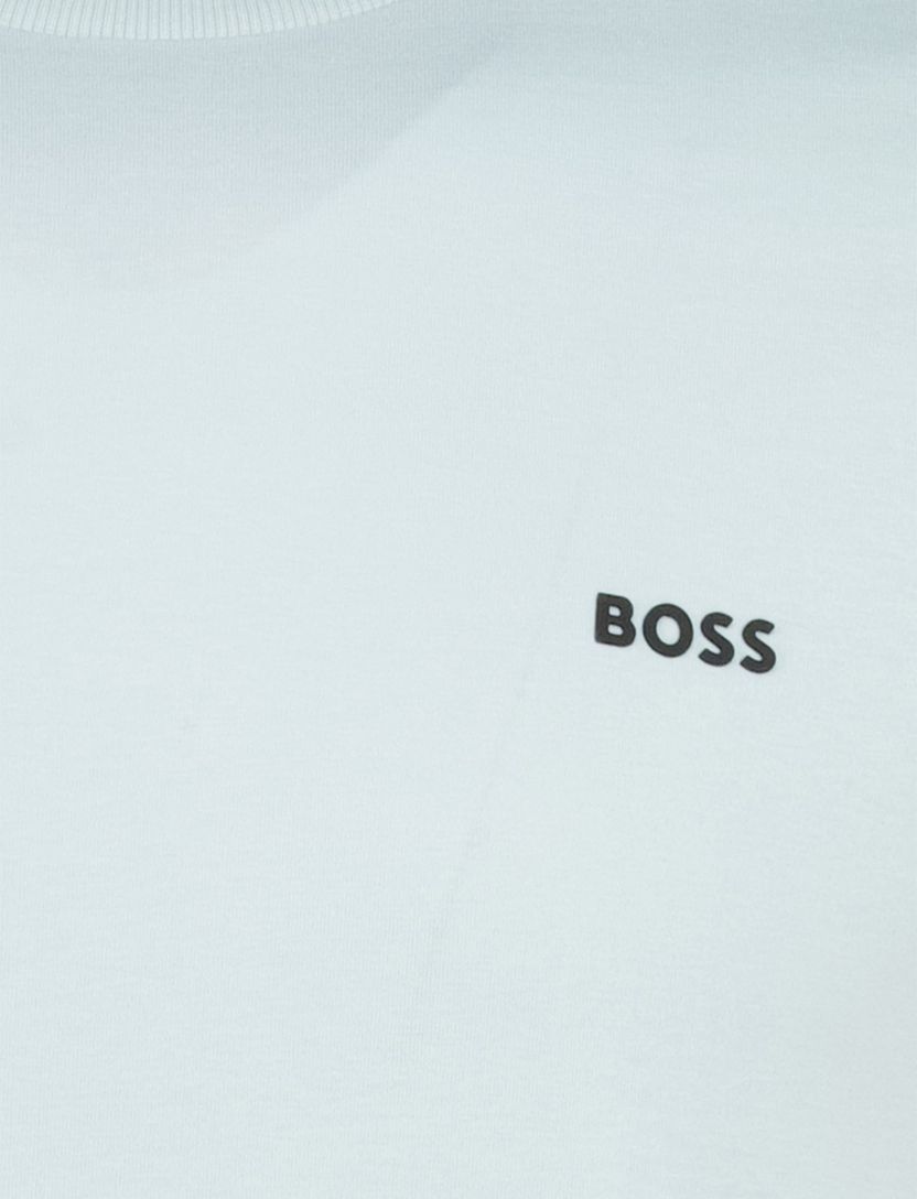 t-shirt Boss Green tee stretch lichtblauw logo