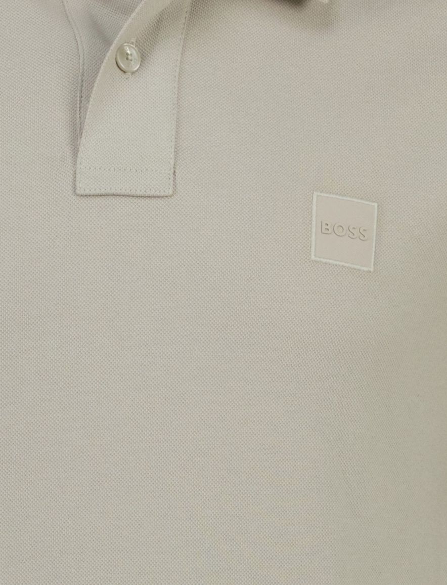 Boss Orange Passerby poloshirt grijs normale fit 2 knopen