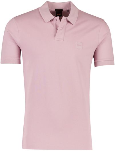 Hugo Boss polo roze korte mouw Boss Orange Passanger slim fit