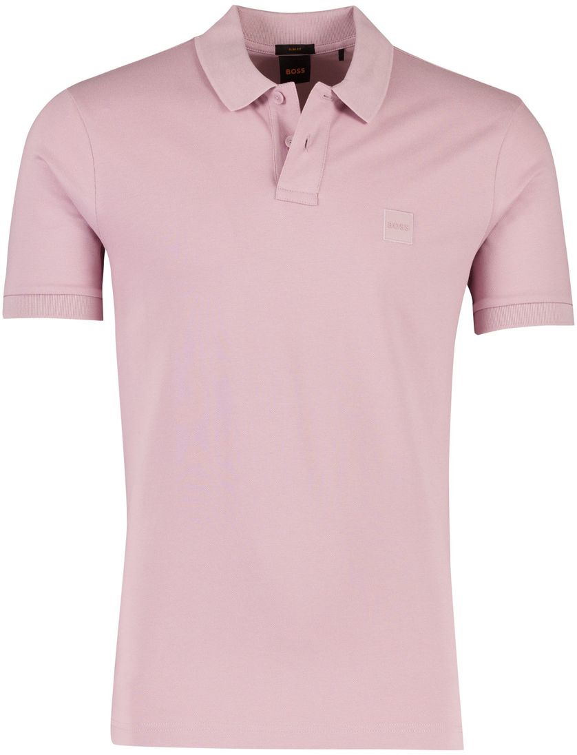 polo roze korte mouw Boss Orange Passanger slim fit
