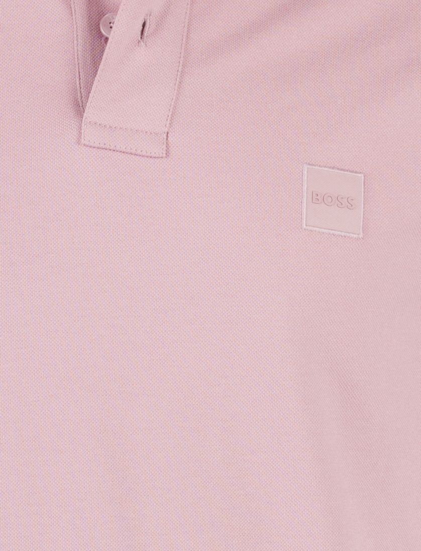 polo roze korte mouw Boss Orange Passanger slim fit