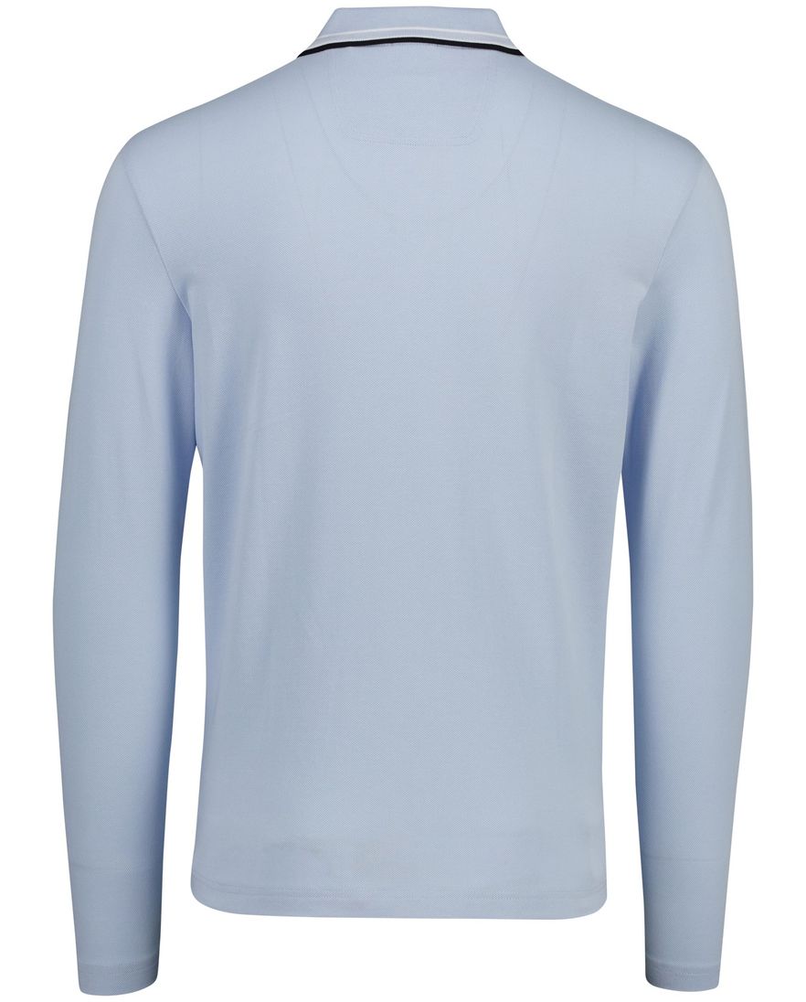 Boss Green Plisy blauw poloshirt pique logo