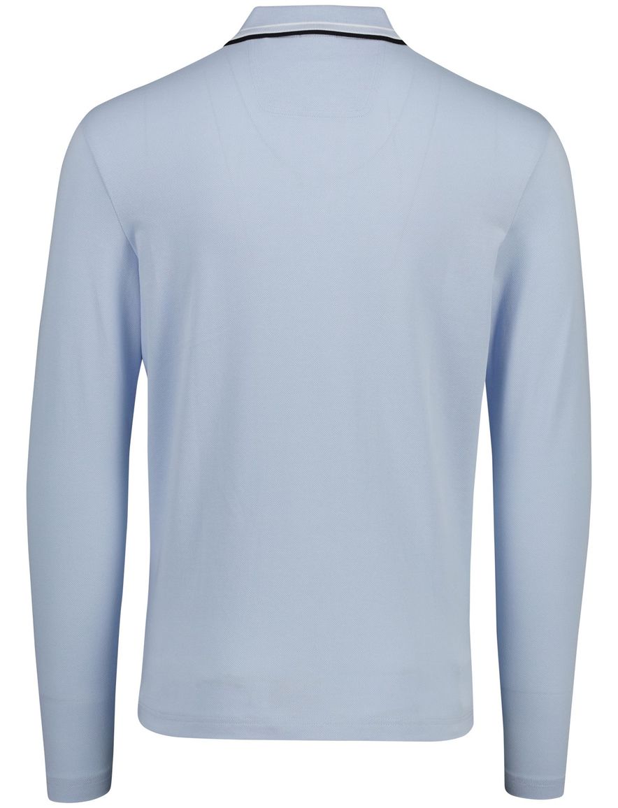 Boss Green Plisy blauw poloshirt pique logo