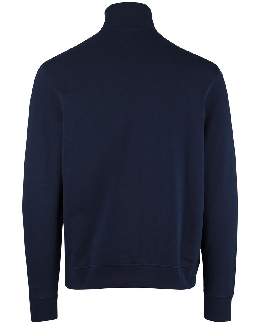 Donkerblauw Boss orange half zip trui