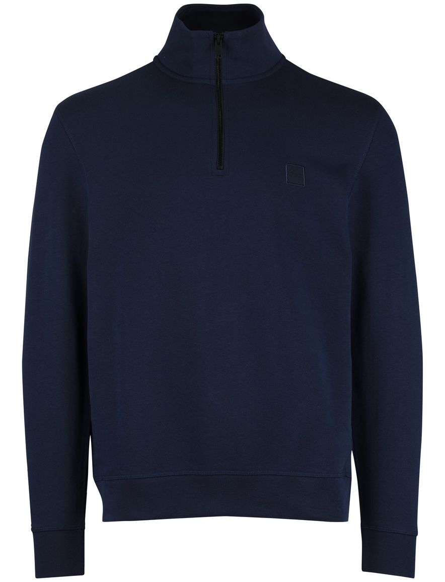 Boss Orange Zetrust sweater opestaande kraag navy