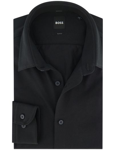 Hugo Boss BOSS Black zwart overhemd P-Hank jersey stretch