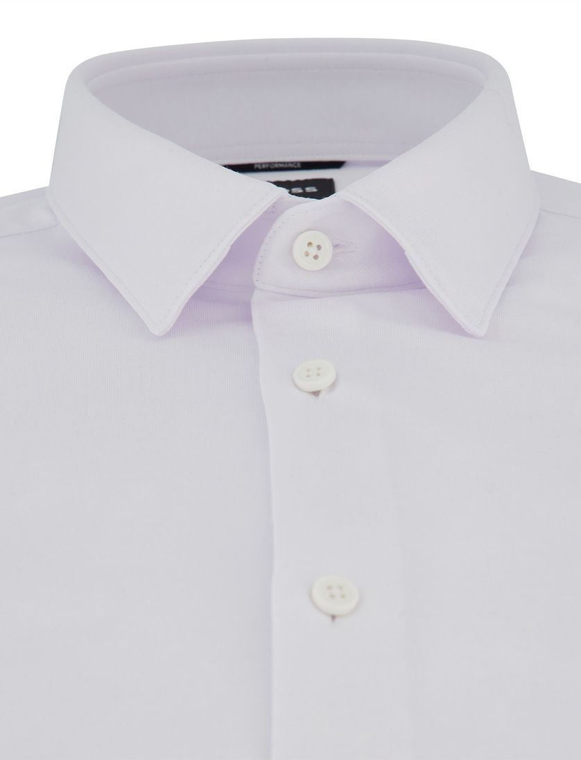 Wit BOSS Black overhemd P-Hank jersey slim fit zakelijk