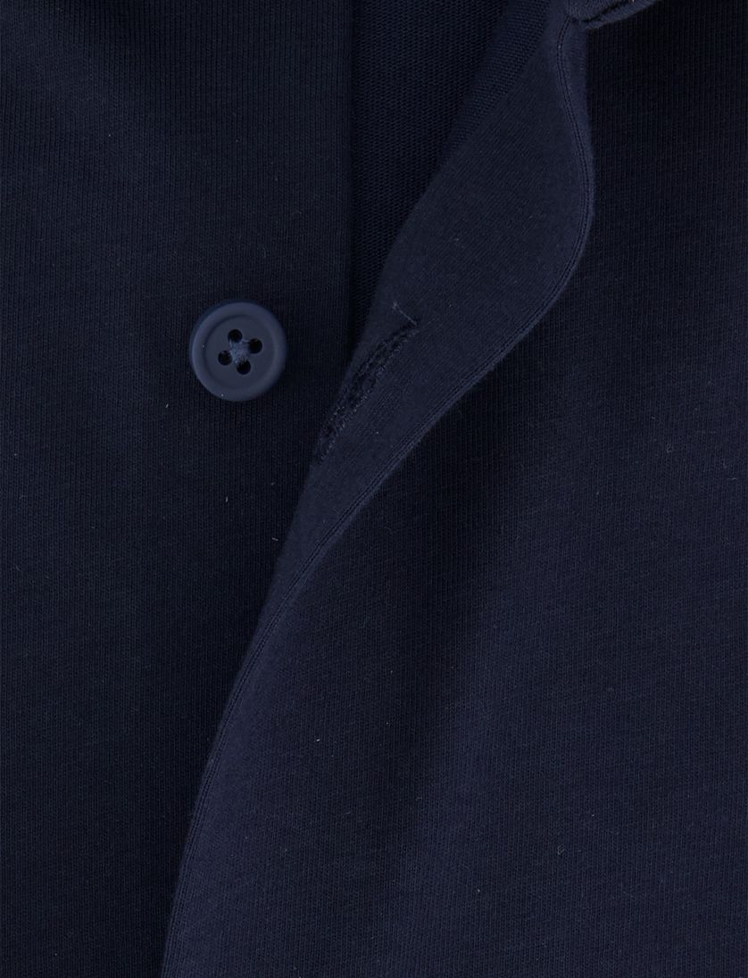 Overhemd navy BOSS P-Hank mouwlengte 7 semi-wide collar slim fit